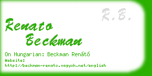 renato beckman business card